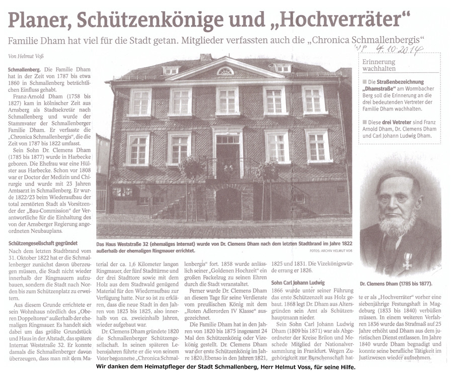 Zeitungsartikel Planer, Schützenkönige und Hohcverrräter
